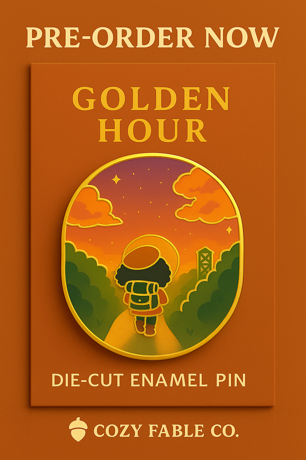 Golden Hour Enamel Pin β Limited Edition